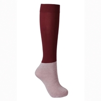 Chaussettes d'équitation pour femmes, couleur unie, hauteur genou, coton et polyester, confortables, coupe régulière