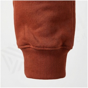 Ensemble de survêtement unisexe en coton marron rouille avec sweat à capuche et pantalon de jogging, coupe longue, décontracté, pour l'automne, imprimé géométrique, avec cordon de serrage - Product Image 6