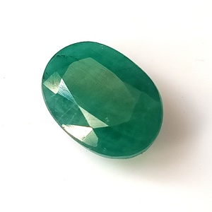 Piedra Preciosa de Esmeralda Verde Zambiana Natural de 6.25 Quilates, Corte Ovalado Facetado, Gemas de Zafiro Internacionales - Product Image 1