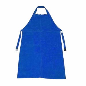Tablier de soudeur sans manches en cuir de vachette pleine fleur robuste, haute résistance à la chaleur, protection contre les étincelles, pour travaux de construction et lutte contre les incendies - Product Image 5