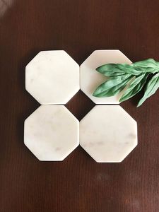 Posavasos de mármol de alta gama con acabado elegante, perfectos para la decoración de mesas de lujo y accesorios decorativos para el hogar. - Product Image 6