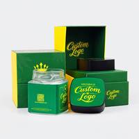 Emballage de luxe personnalisé en verre, boîte rigide avec impression UV, logo, boîte à rabat en papier avec insert, emballage pour pot de crème corporelle