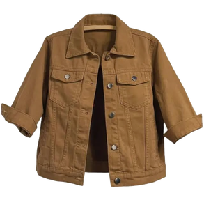 Women's 3/4 Sleeve <b>Cropped</b> <b>Denim</b> <b>Jacket</b> Light Wash Short Jean <b>Jacket</b> Trucker Coat Button-Up Casual Distressed Crop Jean <b>Jacket</b> - Product Image 2