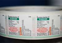 Étiquettes personnalisées INCODE pour flacons de peptides avec code-barres, en papier couché, autocollants adhésifs durables pour substances lyophilisées à basse température