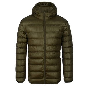 Chaqueta acolchada de invierno para hombre, ropa informal acolchada, Parka con capucha de lona fina con logotipo frontal OEM, venta al por mayor para hombres y mujeres, abrigo de burbujas - Product Image 3
