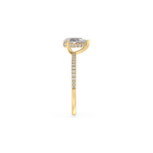 Anillo de Compromiso REYES de Alta Calidad con Diamante Cultivado en Laboratorio HPHT CVD de Corte Pera de 1.17Ct en Oro Sólido de 14K, Accesorios para Mujer, Joyería Fina - Product Image 4
