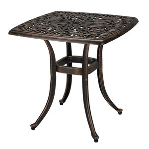 Tavolo da Giardino Quadrato in Alluminio Pressofuso da 21,3 Pollici con Finitura Bronzo per Esterni (Uguale a 11351568) - Product Image 5