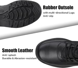 Bottes tactiques pour hommes avec fermeture éclair latérale, légères, 8 pouces, pour le travail en extérieur, la randonnée, antidérapantes - Product Image 3