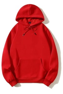 เสื้อฮู้ดผู้ชายสีสันตามสั่ง ทรงปกติ ผ้าฟลีซลำลอง สีพื้น ดีไซน์กระเป๋าที่แขน แห้งเร็ว เหมาะสำหรับใส่ในฤดูหนาว - Product Image 4