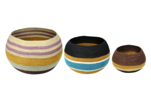 Panier de rangement en rotin naturel tissé à la main, forme de bol, écologique, art populaire, décoration d'intérieur, organisateur de rangement - Product Image 2