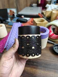 Handmade Wooden Incense <b>Burner</b> With Pink Laser Cut Design Aromatic Diffuser <b>For</b> Home Fragrance Bamboo Material All Season Use - Product Image 3