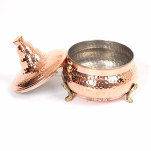 Plat de chauffe-plats en cuivre martelé 100% forme ronde en cuivre pur pour hôtel élégant et cuisine plat de service de qualité supérieure - Product Image 4