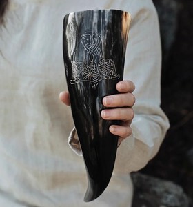 Handmade Drinking Horn Viking Mug Polished Natural Finish Eco Friendly Durable Perfect for Beer Whisky Lovers - Product Image 1