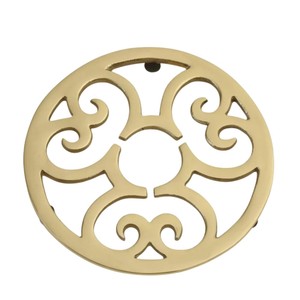 Home Decor Hangout Decorative Plant <b>Tree</b> Design Gold Aluminium Trivet Round Metal Hot Pad <b>Stand</b> For Kitchen & Dining Use - Product Image 3