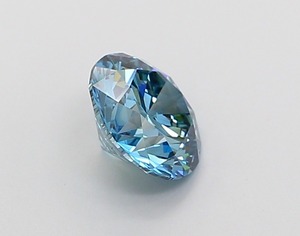 Diamant CVD de laboratoire rond, 1,14 carat, bleu vif fantaisie, VS1, polissage excellent, pierre précieuse non montée, prix au détail, en stock - Product Image 4