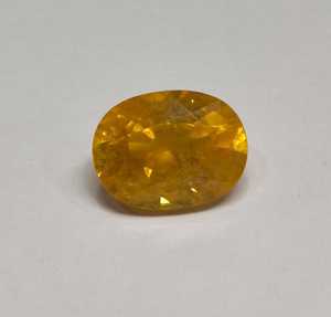 พลอยแซฟไฟร์สีเหลืองทรงรีธรรมชาติสำหรับทำแหวน - Product Image 1