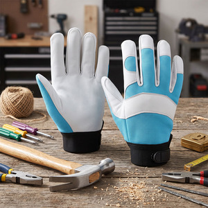 Gants de travail en cuir de vachette grainé, antidérapants, résistants, doux et confortables, résistants à la chaleur, pour le jardinage - Product Image 5