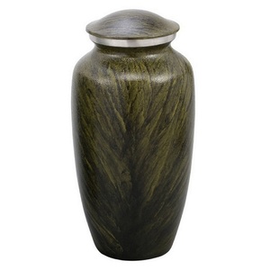 Urnas funerarias de aluminio para adultos con acabado de mármol verde, urna metálica para cenizas humanas, urnas conmemorativas para cremación. - Product Image 1