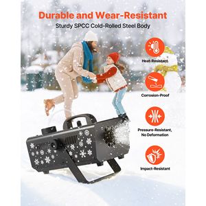 Macchina per Neve Artificiale Portatile 650W, a Batteria, per Uso Interno/Esterno, con Funzione di Sospensione - Product Image 4