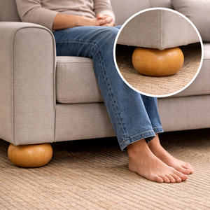 Short Round Solid Wood Furniture Leg Minimalist Simple Design for Sofa Cabinet Coffee Table Replacement - Product Image 3