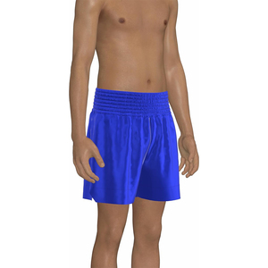Shorts de kickboxing et de Muay Thai pour hommes, couleur bleue, taille haute élastique, longueur genou, anti-humidité, vêtements d'arts martiaux - Product Image 6