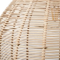 Abat-jour rond en rotin tressé, couleur naturelle, moderne, fait main, écologique, avec revêtement poudré, durable, pour la décoration intérieure – Prix usine