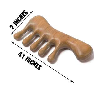 Herramienta de Masaje Gua Sha de Madera, Peine para Raspado del Cuero Cabelludo, Herramienta de Terapia de Madera Natural para Masaje Facial, Corporal y de Cabeza - Product Image 2