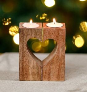 Heart Shape Wooden <b>Tea</b> <b>Light</b> Holder With Embossed Floral Design For Valentine'S Day Home Decoration - Product Image 4