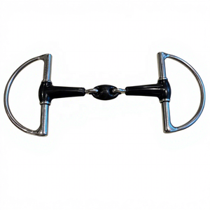 NUEVO BIT DE CAUZCO RÍGIDO PARA CABALLO CON MANDIBULA DE GOMA, BIT DE ACERO FLEXIBLE / BIT DE CAUZCO RÍGIDO PARA CABALLO CON MANDIBULA DE GOMA, BIT DE CAUZCO ACANALADO PEHLAM CON MEJILLAS COMPLETAS, BITES DE CAUZCO CON MEJILLAS COLGANTES - Product Image 5