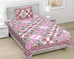 Draps de lit imprimés en coton en gros et 1 taie d'oreiller – Drap de lit 100 % coton toutes saisons pour la maison, l'hôtel et la chambre de mariage - Product Image 3