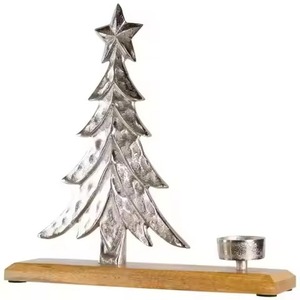 Portavelas Artístico de Metal para Decoración Navideña, Centro de Mesa Festivo y Regalo de Temporada - Product Image 1