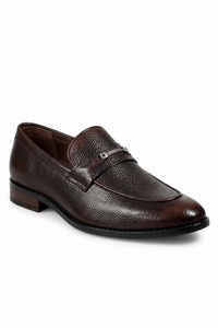 Mocasines con correa de cuero refinado para hombre, zapatos de oficina elegantes sin cordones, calzado informal formal - Product Image 2