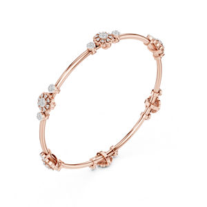 Bracelet en or jaune 14 carats avec diamant rond cultivé en laboratoire pour femmes |   Vêtements de tous les jours |   Nouveau diamant cultivé - Product Image 6