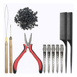 Kit de alicates profesionales para extensiones de cabello, juego completo de herramientas de instalación para peluqueros de salón y profesionales de belleza - Product Image 1