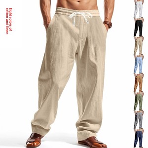 Men's Eco-Friendly Breathable Canvas Cargo Joggers Techwear Streetwear Pants Loose Multi-pockets Casual Trousers Lightweight - Product Image 5