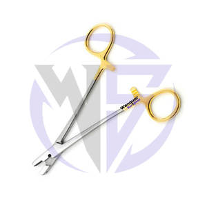 Portaagujas Cruciate de Carburo de Tungsteno de 7 Pulgadas, Instrumento Quirúrgico Veterinario, Herramientas de Cirugía Semi-Doradas - Product Image 6