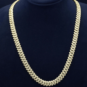 18K Solid Gold Rhodium Plated Cuban Chain Unisex Classic Geometric Link <b>Bracelet</b> with Natural Stone for Wedding Occasion - Product Image 1