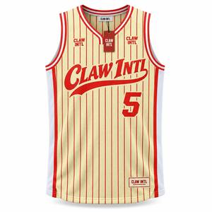 Maillot de basketball Claw Intl imprimé par transfert thermique, débardeur unisexe pour adolescents, respirant, design uni, 100 % polyester, séchage rapide - Product Image 1