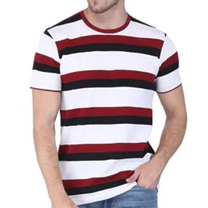 T-shirt Homme à Panneaux en Coton Premium, Col Rond, Manches Courtes, Décontracté, Bloc de Couleurs, Haut Tendance - Product Image 3