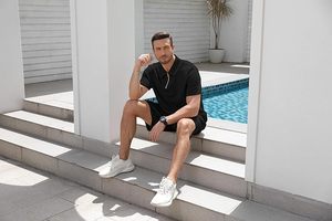 Ensembles de survêtements d'été pour hommes, 2 pièces, shorts et polos de golf à manches courtes avec fermeture éclair 1/4, tenues décontractées - Product Image 3