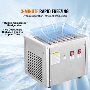 "Stainless Steel 11" X 9.5" Rolled <b>Ice</b> <b>Cream</b> Pan & <b>Machine</b> with Compressor New & Water-friendly" - Product Image 2