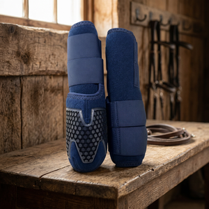 Protège-attelles pour chevaux (HorseShoes) avec grip hexagonal en néoprène et conception multi-sangles - Product Image 3