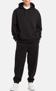 Conjunto Deportivo con Capucha Negra, Sudadera con Capucha y Pantalones Deportivos, Logotipo Personalizado, Ropa Deportiva de Primavera Unisex 2026 - Product Image 2