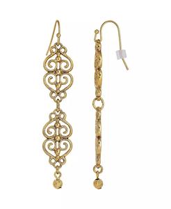 Orecchini Lineari in Filigrana Dorata |   2028 - Product Image 1