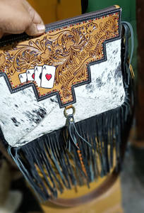 Bolso Bandolera de Cuero Genuino Premium con Borlas, Estilo Vintage, para Mujer, con Cierre - Product Image 6