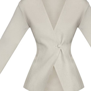 Traje de Blazer Entallado de Un Solo Botón para Mujer, Conjunto de Oficina de Poliéster, Vestido Formal, Ropa de Trabajo, Antiarrugas - Product Image 4