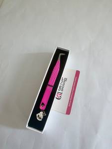 GETUP BROSONS 90 Degree <b>Boot</b> Eyelash Tweezers Stainless Steel Smooth Precision Pink Handle With Charm <b>Box</b> Packaging - Product Image 4