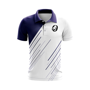 Men Navy White Sublimation Cricket Jersey Short Sleeve Sports Shirt Performance Match Wear <b>Athletic</b> Training Team Apparel - Product Image 1