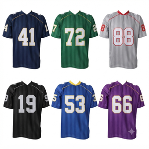 Custom Sublimated Sports Jersey Football Uniform Team Wear <b>Athletic</b> Apparel 100% Polyester V-neck Short Sleeve Plus Size SIPZO - Product Image 5
