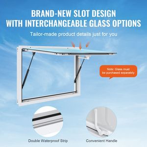 Finestra di Servizio in Lega di Alluminio 36"x24" per Food Truck, Angolo di Apertura 85 Gradi - Product Image 3